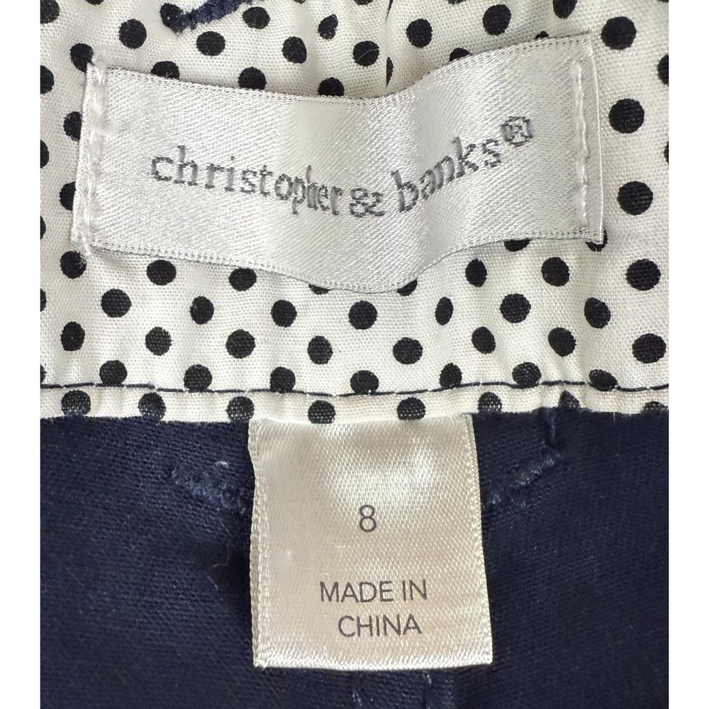 CHRISTOPHER & BANKS Capri Jeans Pants Women's Size‎ 8 Navy - Picture 7 of 9